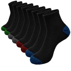 Men Cushioned Cotton Athletic Ankle Quarter Crew Socks Low Cut Size 9-13