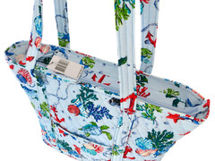 New Vera Bradley Anchors Aweigh Large Vera Tote Purse Seahorse Starfish Turtle