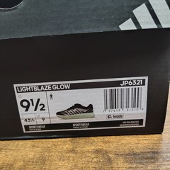 adidas Lightblaze Glow Core Black Silver Metallic Lime Burst JP6321 Men’s 9.5