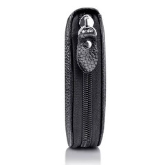 Men PU Leather Wallet RFID Blocking Zipper Card Holder Multi Card Black