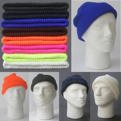 100% NATURAL FIBER YARNS COTTON HEMP KNIT HAT Beanie Cap Thick Winter Men Women