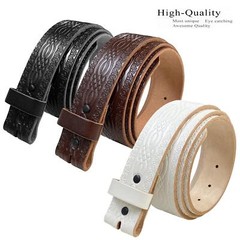 BS085-New Genuine Full Grain Engraved Leather Belt Strap 1-1/2″(38mm) Wide