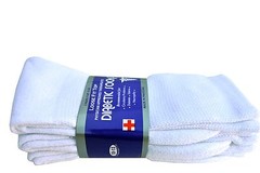 3,6,12 Pairs Diabetic WHITE CREW SOCKS circulatory Health Men’s Cotton ALL SIZE