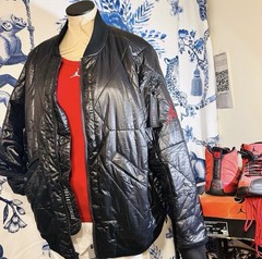 Jordan Men’s Black Quilted Lightweight Bomber Jacket Full Zip w Pockets M