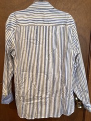 Men’s Egara Shirt L Large Slim Fit Striped Long sleeve Flip Cuff
