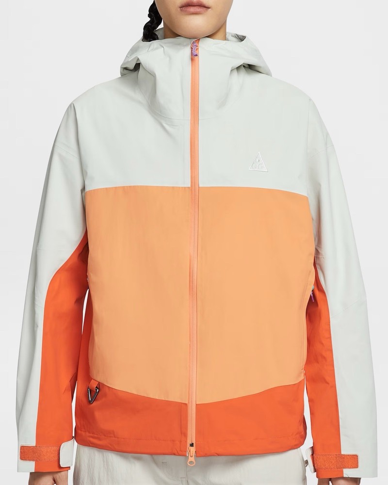 Nike ACG “Morpho” Storm-FIT ADV Rain Jacket Color block Orange White Large NWT