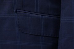 LANIFICIO LA MALPENGA mens blue WINDOWPANE sport coat suit jacket blazer 42 R