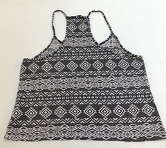 FOREVER 21 Womens Tank Top – Gray & White Aztec Print – Viscose – Size M