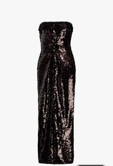 Staud Cece Black Sequin Strapless Maxi Dress Womens Size 0