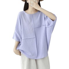 Plus Size Batwing Sleeve Top Women Figure Flattering Loose Fit Blouse
