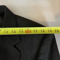Towncraft 2 Piece Suit Mens 38R 32×29 Gray Striped Polyester Worsted Wool Pants