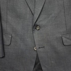 Vtg Old Money USA 44R 36×30 Dark Gray Nailhead Wool 2Btn 2Pc Jacket Pants Suit