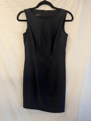 AB Studio Black Sleeveless A-line Midi Sheath Dress Size 2