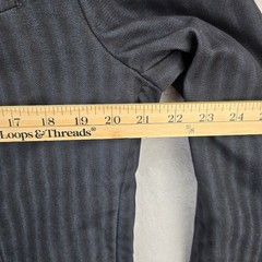 House Hause of Howe Striped Hoodie Blazer Jacket Mens Size 46 Blue Black