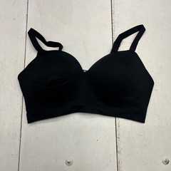 Black Double Lined Adjustable Strap Sports Comfort Bra Womens Size XL