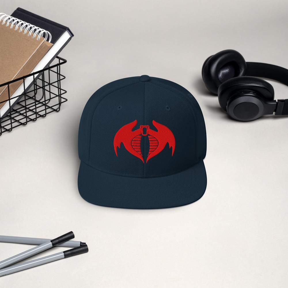 Cobra GI Joe Snapback Hat | Custom Baseball Cap | GI Joe Cobra Winged Logo Hat