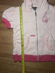 Baby Phat Girls Kids Short Sleeve Sweatshirt Pink Zip Cute Size Small