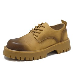 Men Oxfords Thick Sole Height Increasing Fashion Durable Leather Dress Shoes