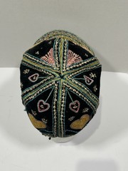 Vintage Sequined Hand Stitched Hat Made In Myanmar Burma Flaws