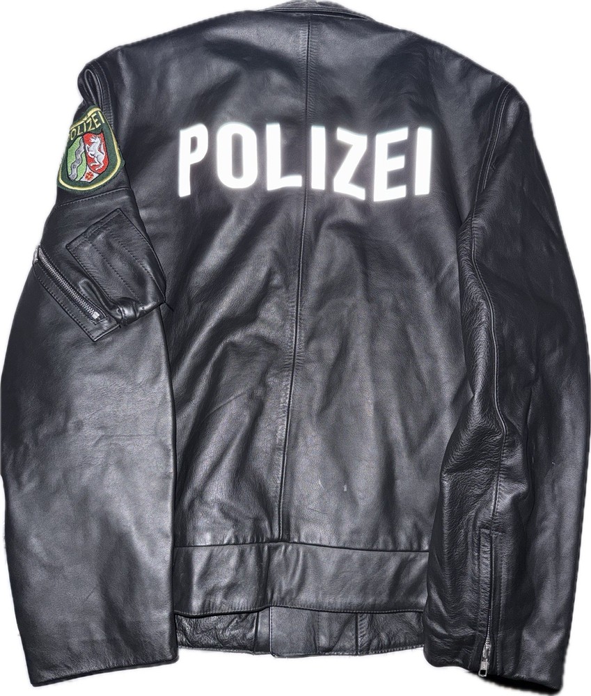 German NRW Polizei Leather Jacket 2007 – Size 24