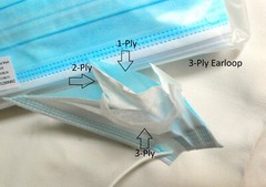 50 BYD Care Face mask new individually wrapped in packs of 10