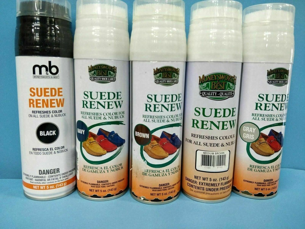 Suede Renew Dye Moneysworth & Best – Suede Renew SPRAY Colors – Suede & NuBuck