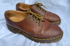 Vintage Dr Martens 1561/59 Brown Leather 4 Eye Oxford Shoes Made in England