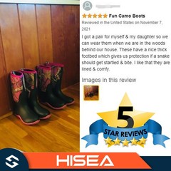 HISEA Women Waterproof Rain Boot Non-Slip Outdoor Garden Mud Work Knee High Boot