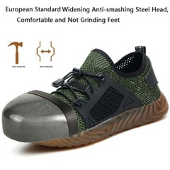 Mens Mesh Safety Shoes Work Steel Toe Boots Indestructible Lightweight Sneakers