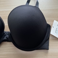 Calvin Klein 34D Push Up Plunge Bra Black Underwire Convertible Straps $52 NEW