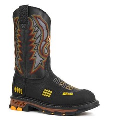 MEN’S STEEL TOE WORK BOOTS WITH MUDGUARD SQUARE WESTERN RANCH HEAVY DUTY BOTA