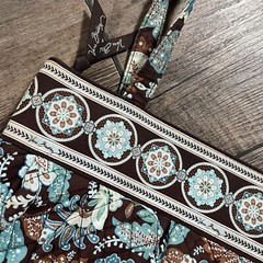 Vera Bradley Shoulder Purse Medium Women’s Java Blue Floral Pattern Preppy