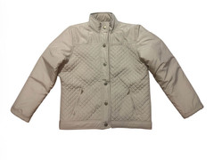 Karen Scott Sport Women’s Beige Quilted Button Front Short Jacket Size M
