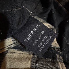 TRIPP FLANNEL GRUNGE ROCKABILLY MOTORCYCLE EMO ROCK MOTO BIKER PUNK COAT JACKET