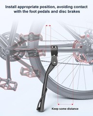 Bike Kickstand for Adult Bike, Adjustable Rear Side Bike Kick Stand for 24”-29″