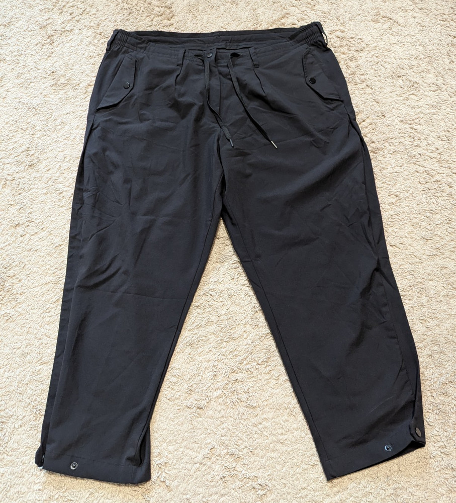 Paskho Spotlight Minimalist Travel Pants Womens Sz XXL Stretch Lightweight Black