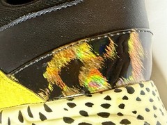 Steve Madden Barra Men’s Sz 10 Yellow Black Animal Print Sneakers Preowned Good