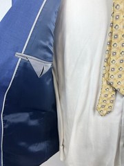 NEW Calvin Klein Mens Royal Blue Nailhead Stitch Lapel Sport Coat Blazer Sz 42 L