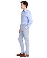 Calvin Klein Mens Slim fit Dress Pants 34 / 30 Light Blue Plaid