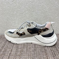 D.A.T.E. FUGA Leopard Print Sneakers 24.5cm Rare Model