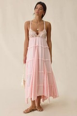 Urban outfitters- Kimchi Blue Bon Voyage Beaded Empire Waist Tiered Maxi Dress