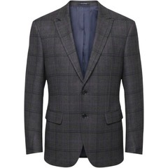 Jos. A. Bank Mens 44R Grey Purple Windowpane 1905 Tailored Fit Blazer Moon