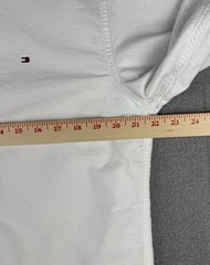 Tommy Hilfiger Custom Fit White Button Down Shirt Mens Large Logo Cotton