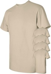 Gildan (5-pack) Bulk Solid Ultra Cotton Short Sleeve Blank Tee T-Shirt SAND