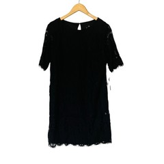Ronni Nicole Black Lace Shift Dress Size 10 NWT