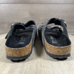 Birkenstock Arizona Big Buckle Oiled Black Leather Sandals Womens Size 7 Narrow
