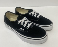 VANS M 6 – W 7.5 Classic Authentic Skate Shoes OG Black White Excellent A++!