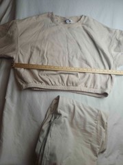 JoyLab Sweatshirt Pants Set Womens Size XXL Beige Fleece Sweatsuit Athleisure