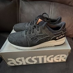 ASICS GEL-LYTE III H7ZNQ-9590 Black/Gray/White Leather Low Top Sneakers