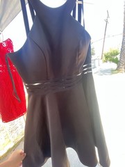City Studio Juniors Illusion Waist Fit & Flare Dress Black Size 13